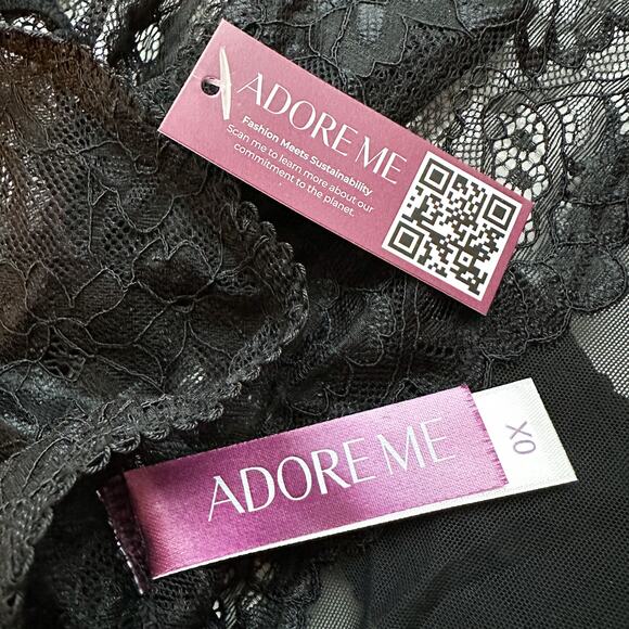 Adore Me Enny Black Lace Bikini Panty NWT Size 0X - Picture 7 of 9